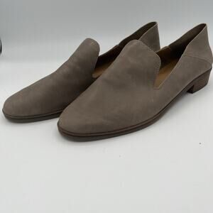 Lucky Brand Cahill Women's Leather Loafers Heel Flats Shoes Brown Grey 9 1/2 NWT